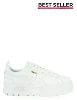 Puma Sneakers Compensées Femme Mayze Classic Cuir Blanc