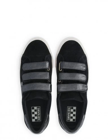 No Name Basket De Ville Femme Arcade Straps Side Cuir Noir – Image 4