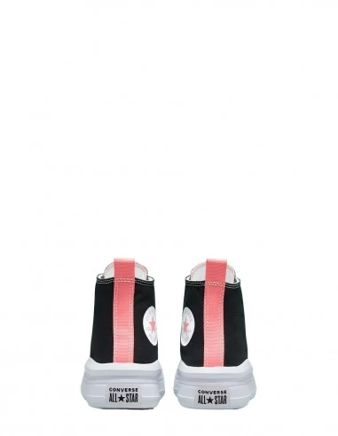 Converse Sneakers Compensées Montantes Enfant Move Hi Kid Noir Blanc Rose – Image 4