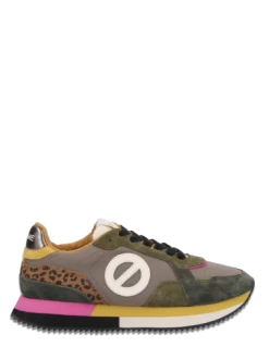 No Name Basket De Ville Femme Mia Jogger Kaki Yellow Fushia