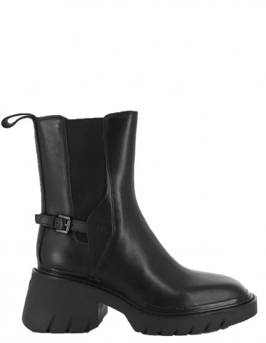 Ash Bottines Chelsea Femme Oxford Cuir Noir