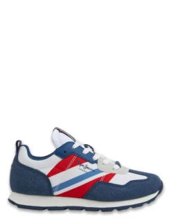 Pepe Jeans Baskets De Ville Enfant Foster Boy Print Blanc/bleu