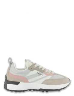 Pepe Jeans Baskets De Ville Femme Lucky Print Beige/gris/rose