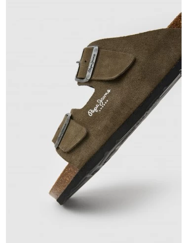 Pepe Jeans Sandales Homme Bio Daim Marron Foncé – Image 6
