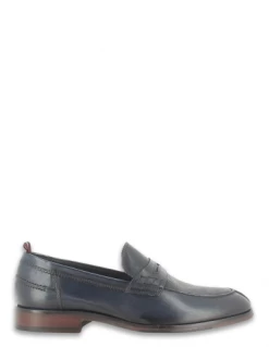 Azzaro Mocassins Homme Norden Cuir Bleu