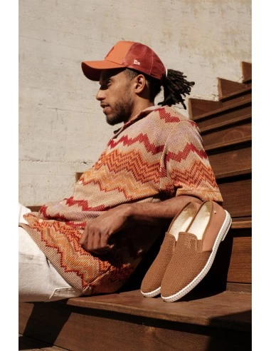 Rivieras Espadrilles Homme Classic Canvas & Mesh Miel – Image 3