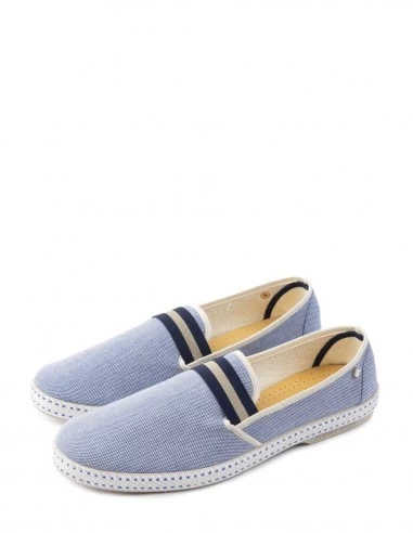 Rivieras Espadrilles Homme College Oxford Bleu Denim – Image 2