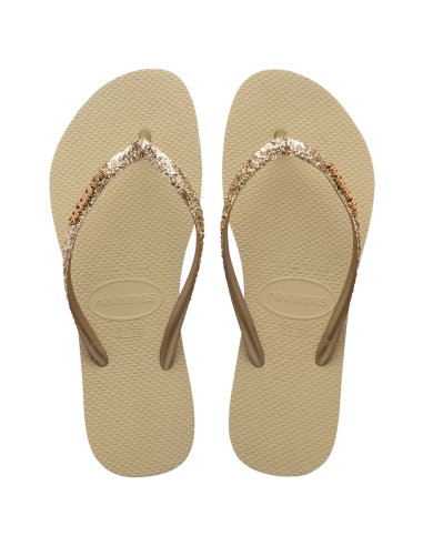 Havaianas Tongs Femme Slim Glitter II Beige Sable Pailettes – Image 2
