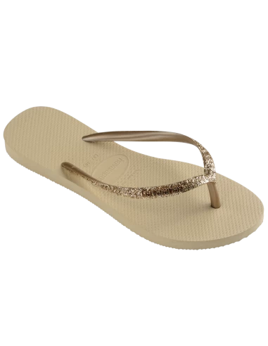 Havaianas Tongs Femme Slim Glitter II Beige Sable Pailettes – Image 4