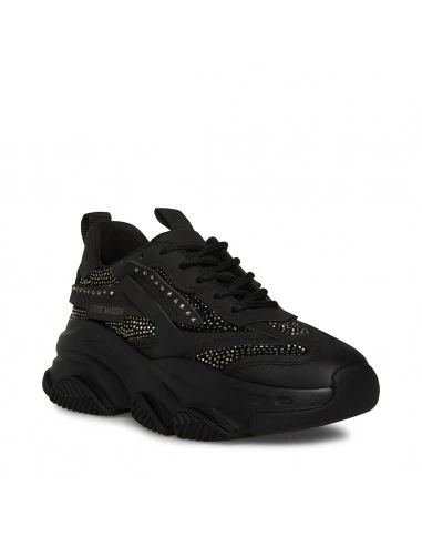 Steve Madden Baskets De Ville Femme Possesionr Sneaker Black – Image 4