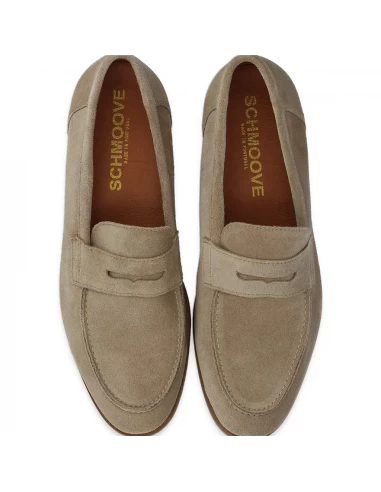Schmoove Mocassin Homme Smart Moc Cuir Velours Taupe – Image 4