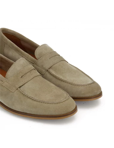 Schmoove Mocassin Homme Smart Moc Cuir Velours Taupe – Image 5