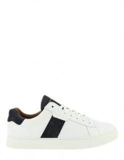 Schmoove Baskets De Ville Homme Spark Gang Cuir Blanc/noir