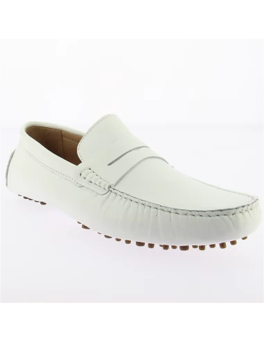 Hylton Mocassin Homme 82985-03 Cuir Blanc – Image 3