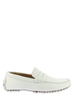 Hylton Mocassin Homme 82985-03 Cuir Blanc
