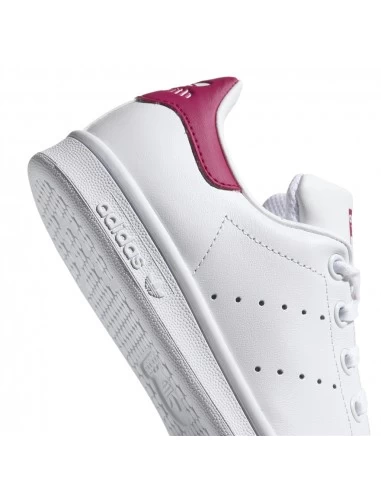 Adidas Sneakers Femme Stan Smith J Blanc Rose – Image 6