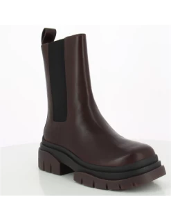 Ash Bottines Chelsea Femme Storm Cuir Marron