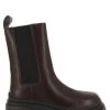 Ash Bottines Chelsea Femme Storm Cuir Bordeaux