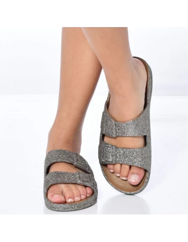 Cacatoes Claquettes Femme Trancoso Women Camel Multico – Image 3