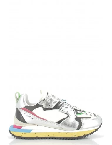 0-105 Baskets De Ville Femme Treck-up Contrast Argent/jaune/bleu – Image 4