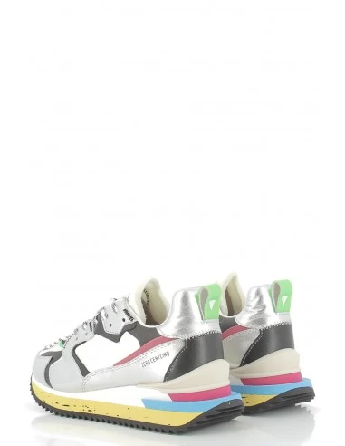 0-105 Baskets De Ville Femme Treck-up Contrast Argent/jaune/bleu – Image 5