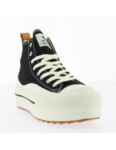 Victoria Baskets Montantes Femme Tribu Doble Lona & Piezas Noir – Image 3