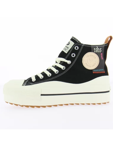 Victoria Baskets Montantes Femme Tribu Doble Lona & Piezas Noir – Image 4