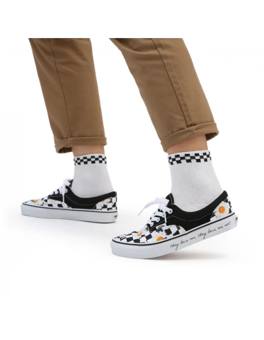 Vans Sneakers Femme Era Checkboard Floral Noir – Image 4