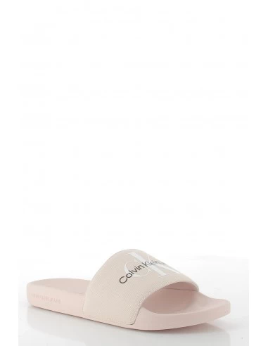 Calvin Klein Claquettes Femme Slide Monogram Co Rose – Image 3